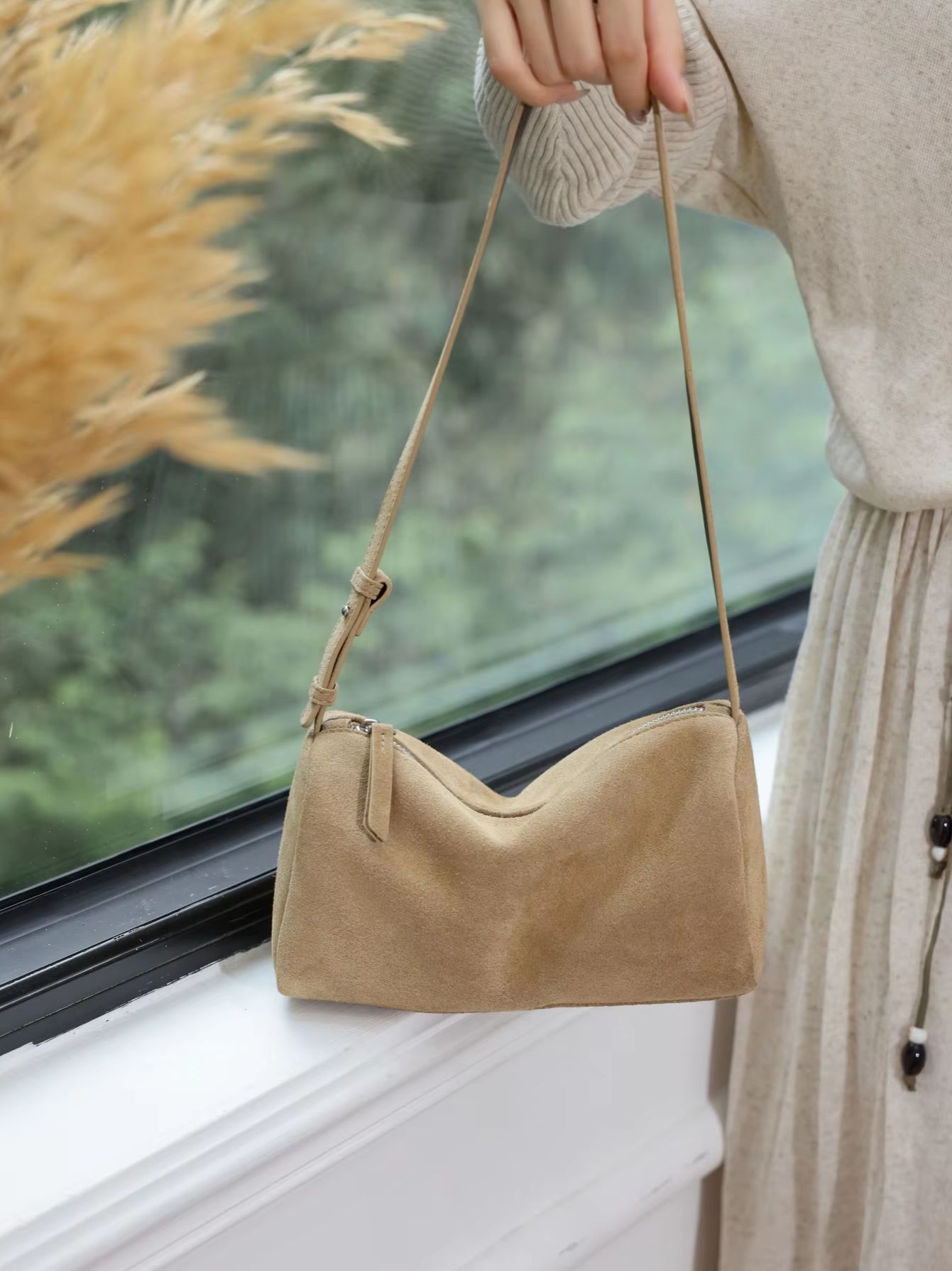 Matte Suede Cow Leather Cylind - Women Bags 2026 Trends review and price