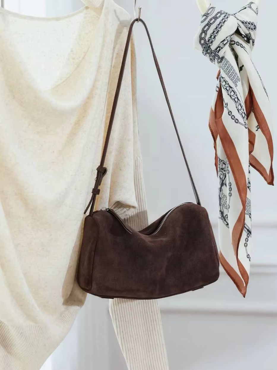 Matte Suede Cow Leather Cylind - Women Bags 2026 Trends review and price